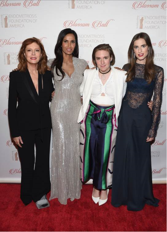 EndoFound-Blossom-Ball-Endometriosis-Lena Dunham-Allison Williams-Susan Sarandon-Pandma Lakshmi