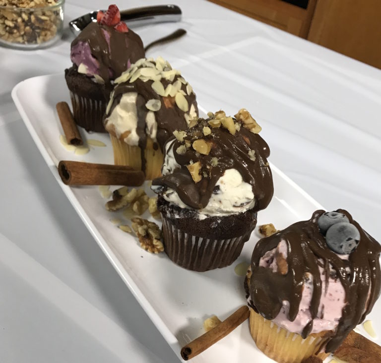 Mother’s Day Treat — Ice Cream Cupcake Sundaes