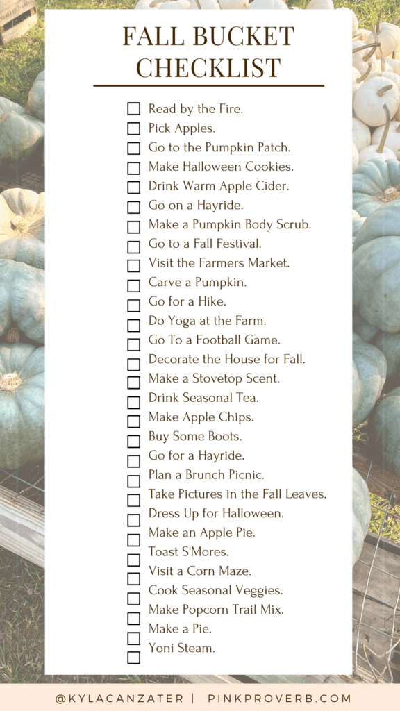 fall bucket list 2021