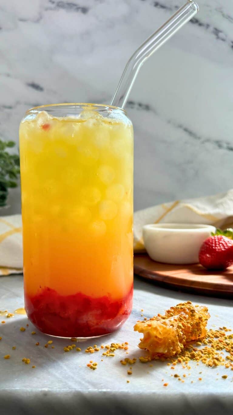 iced bee polllen tea _health and wellness