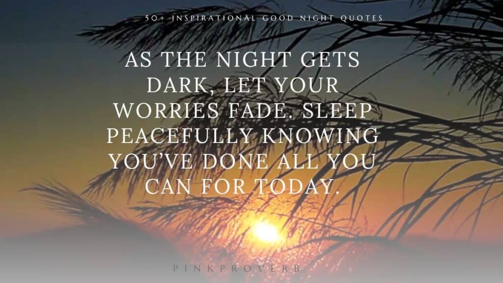 Inspirational Good Night Quotes_dark nights quotes_pink proverb