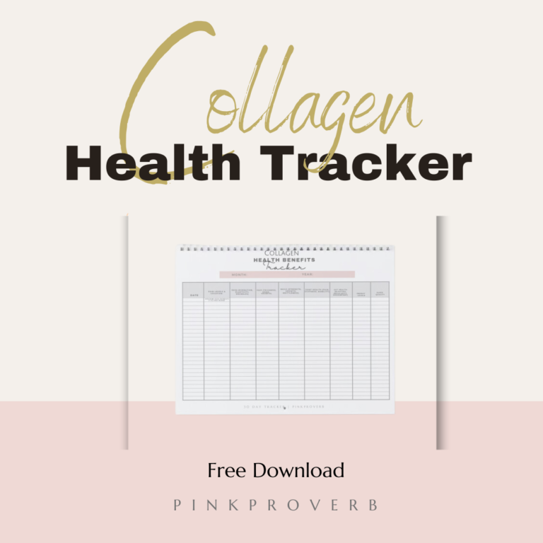 Free Collagen Benefits Tracker : Health Digital Download